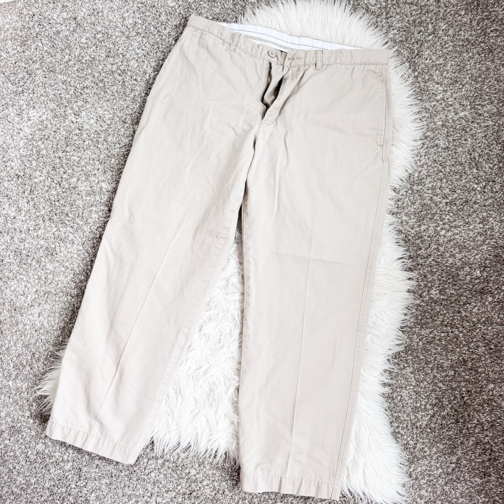 Roundtree & Yorke Khaki Chino Pants Mens 38x30 Relaxed Fit